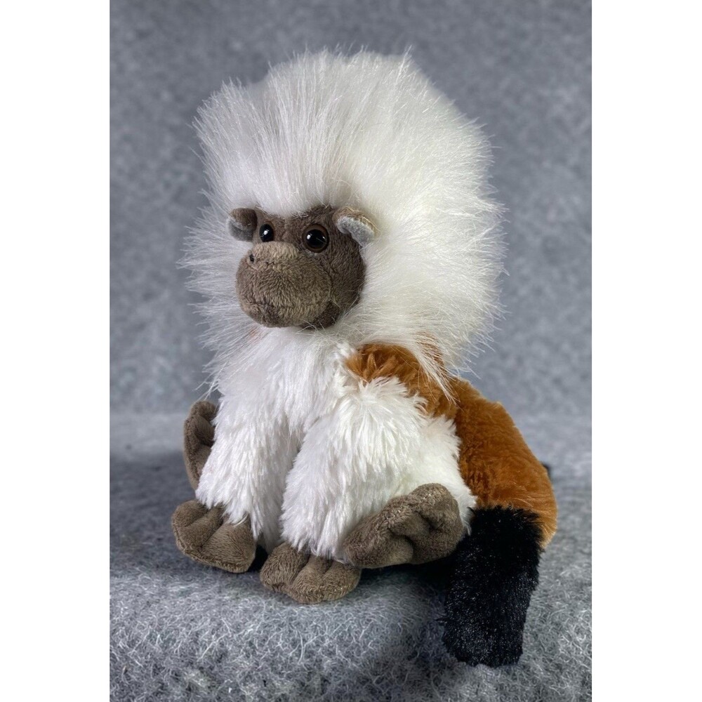 Fiesta Plush Cotton Top Tamarin Monkey Furry Soft Stuffed Animal Toy 8 Inch Kids